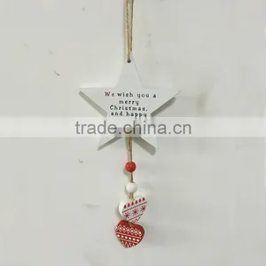 Factory Price Christmas Decorations Wood Star Hanging Craft thumbnail-1