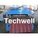 Automatic Color Steel Roof Tile Roll Forming Machine With 11 Kw Hydraulic Motor Power thumbnail-1
