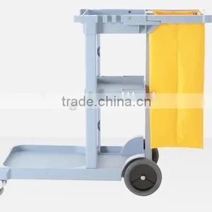 Hotel Cleaning Cart/Hotel Housekeeping Maid Plastic Service Trolley thumbnail-1