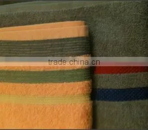 Dyed Yarn Border Towels thumbnail-1