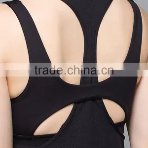 3 Colors Backless Tight Fit Shirt Women Gym Wear Yoga Stretch Ribbed Tank Top Custom thumbnail-1