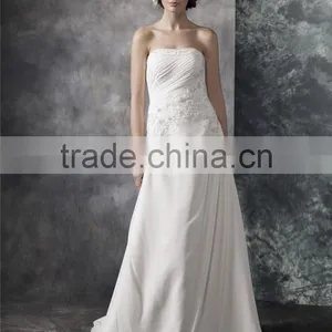 2017 Hot Sale Bridal Wedding Dress Bridal Gown Wholesale Price High Chiffon Wedding Dress AS293 thumbnail-2
