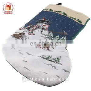 High Quality Fashion Cotton Patches Stuffed Christmas Stocking thumbnail-1