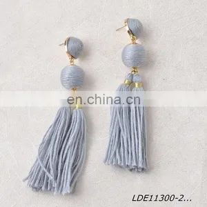 Pom Pom Style Pelote Woolen Yarn Tassel Earrings Ball Earrings thumbnail-6