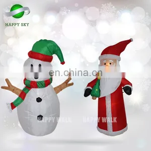 HI LED Snowman and Santa Claus for Outdoor Christmas Decoration in Stock thumbnail-1