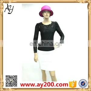 2016 Tulle Slim Shirt Autumn Young Sexy Lady Long Sleeve Casual Shirt thumbnail-1