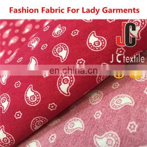 JC-M31242 Rayon Stretch Knit Bengaline Fabric Printed Border Design Fabric 100% Rayon Stretch thumbnail-4