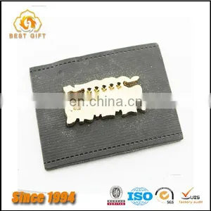 Guangdong Wholesale Custom Logo Cheap Hardware Clothing Accessories Label Metal Logo Patches for Jeans thumbnail-1