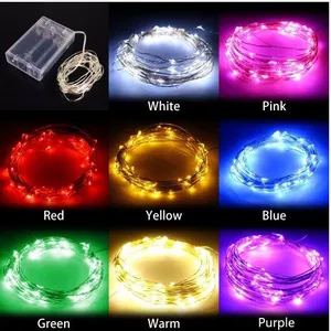 3M 5M LED String Copper Wire Battery Operated LED String Fairy Lights Party Wedding Christmas Decoration thumbnail-5