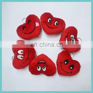 Plush Heart Shape Emoji Keychains Valentine Love Plush Keychains thumbnail-2