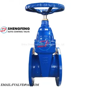 DIN F4 GGG50 DN150 QT450 Blue Gate Valve thumbnail-1