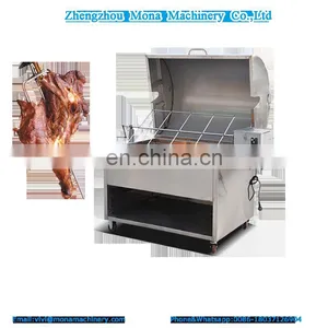 Large Trolley Charcoal Bbq Grill ,charcoal Rotisserie,lamb Pig Roaster thumbnail-1
