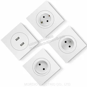MORDIO Factory Direct 5 Year Guarantee Brand OEM PC WHITE 10A Wall Switch and Socket Germany French Russia 16A SOCKET thumbnail-4