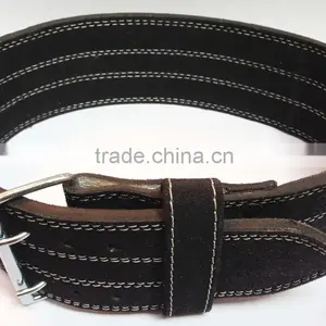 Professional Fitness Weightlifting Power Gym Belt Genuine Leather Belt 4" thumbnail-1
