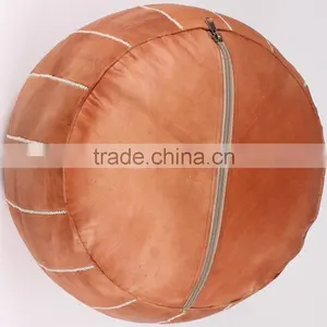Luxury Custom Logo Moroccan Leather Ottoman thumbnail-3