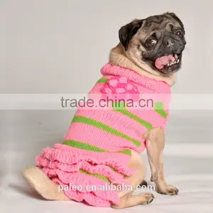 Cheap Cotton Knitted Pattern Pets Sweater Coat for Winter thumbnail-1