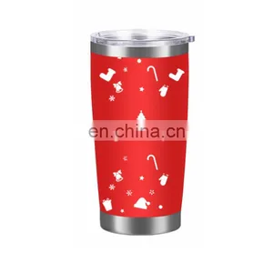 Christmas Theme Stainless Steel Tumbler Water Bottle Wide Mouth With Custom Logo Vacuum Flask Thermos thumbnail-5