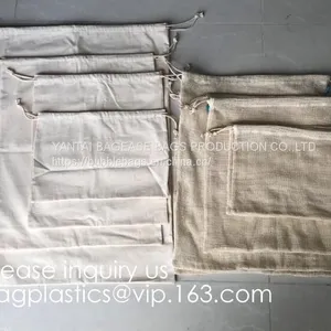 Gift Bag Jute Packing Storage Linen Jewelry Pouches Sacks for Wedding Party Shower Birthday Christmas Jewelry DIY Craft thumbnail-2