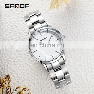 SANDA P1051 Private Label Ladies Quartz Wristwatch Custom Logo Simple Stylish Waterproof Oem Luxury Watches Women thumbnail-4