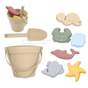 Wholesale Silicone Beach Toys Sets Silicone Bucket Beach Sand Toy For Child thumbnail-3