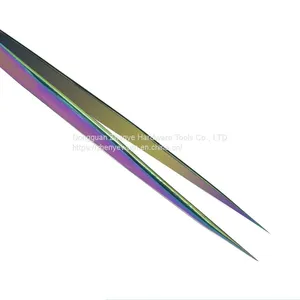False Eyelash Tweezers Ciliary Artist Grafting Eyelash Clip Color Eyebrow Planting Clip Dolphin Golden Feather Clip Blossom Clip Tool No. 11 Tweezers thumbnail-4