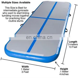 3m 4m 5m 6m 8m 10m 12m Cheap Inflatable Gym Air Tumble Track Mat for Gymnastics thumbnail-4