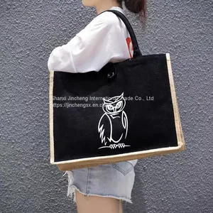 Wholesale Cheap Durable Colorful Jute Bag Jute Shopping Bag Custom Jute Tote Bag thumbnail-4