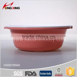 Colorful Round Plastic Kitchen Fruit Sieve With Tray thumbnail-1
