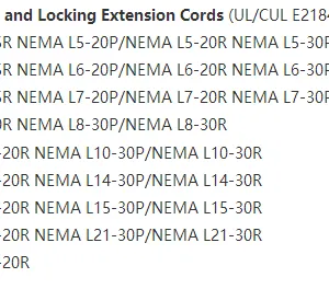 NEMA L15-20P/NEMA L15-30P 125V/250V Locking Power Supply Cord thumbnail-5
