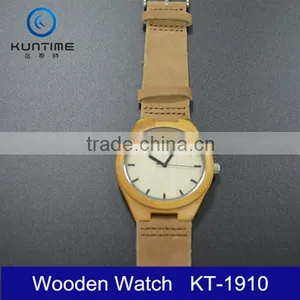 Factory Sale Leather Wooden Watch Bulk Buy From China thumbnail-4