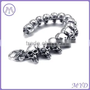 High Quality Metal Skulls Linked Bracelet for Man Jewelry thumbnail-4