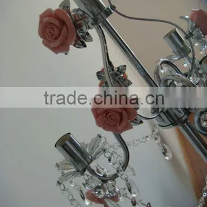 Crystal Chandelier Modern Crystal Floor Standing Light Ceramic Flower Floor Lamp Quality Choice thumbnail-3