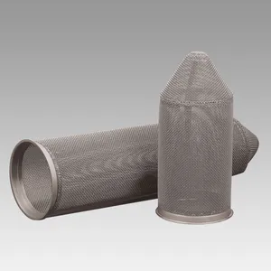 Aluminum Steel Perforated Pipe Filter Baskets OD27H45mm 0.165