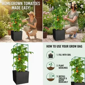 Wholesale Square Grow Bags for Vegetables and Fruits Planting Container thumbnail-4
