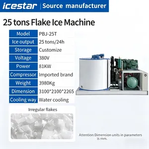 25T/Day Industrial Flake Ice Maker for Food Preservation, Meat Chilling, Chemical Engineering & Aquatic Breeding thumbnail-2