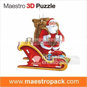 6PCS New Year Ornament 3d Puzzle Santa Claus thumbnail-1