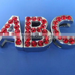 18mm Slide Letters With Red Rhinestones thumbnail-3