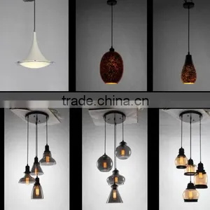 Modern Design Gold Glass LED Simple Mushroom Shape Pendant Lights RT3004-7 thumbnail-2