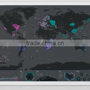 CT-723 New Model Urban Edition FT Map Black Coated Map Creative Footprint Travel Map thumbnail-5