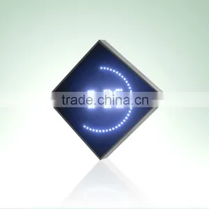 Electric Blue LED Digital Wall Clock With Aluminum Alloy Frame thumbnail-1
