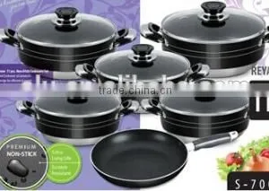 Aluminum Cheapest Price Pressed Non-stick Stewpot Stock Pot Casserole Set thumbnail-1