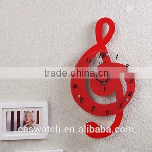 Music Symbol Fashion Decorative Wall Clock With Sound thumbnail-1