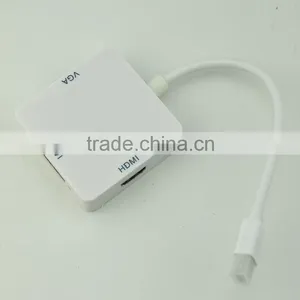 High Speed Mini dp to Hdmi Vga Dvi Adapter With Audio Video Data Transmission thumbnail-4