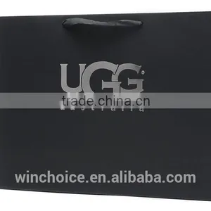 Black Cardboard Bag ,shopping Promotion Bag , Hot Silver Craft Printing, Cotton Handle thumbnail-1