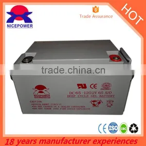 Manufacturing 12v 65Ah Deep Cycle Gel Battery, Solar Battery, Inverter Battery thumbnail-1