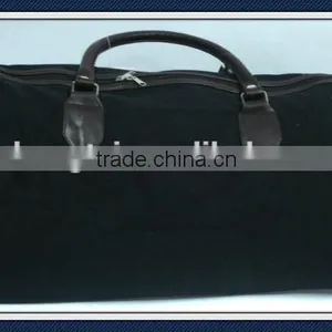 Canvas Weekend Bag Duffel Bag With pu Leather Trim thumbnail-2
