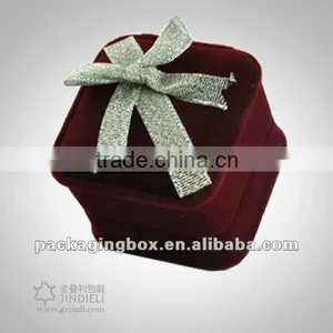 New Christmas Velvet Single Ring Box thumbnail-1