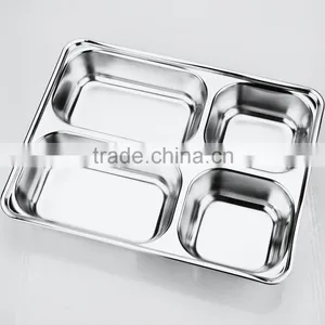 Stainless Steel Lead and Bpa Free Dinner Square Thick Plate With Cover for Hotel 2015 thumbnail-2