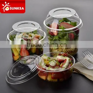 Vegetable Fruit Salad PET Plastic Cup With Lid Quality Choice thumbnail-6