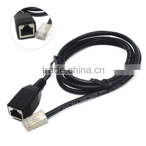 Black Rj45 Male /female Connector Network Extention Cable thumbnail-1